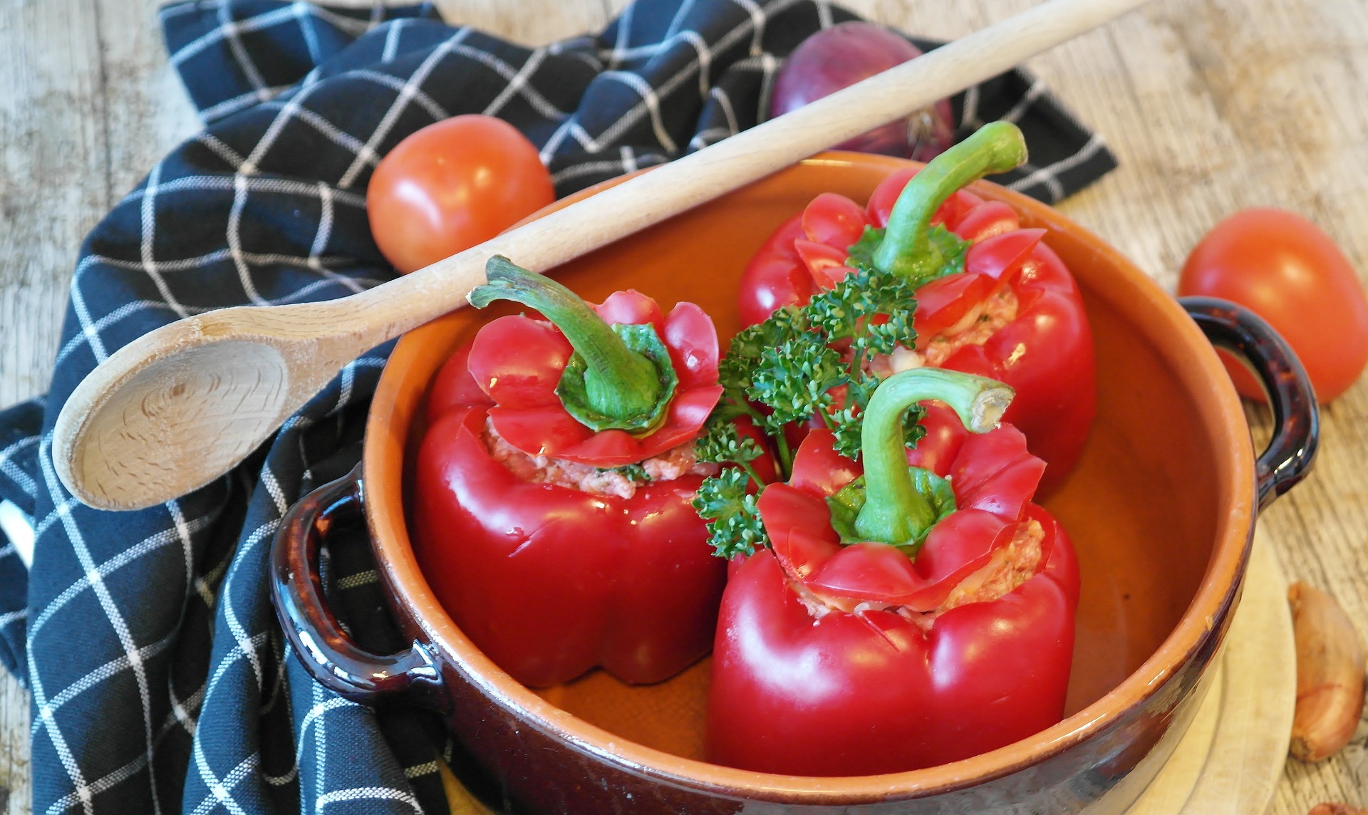 Stuffed Bell Peppers on plate